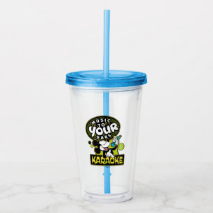 Mickey Mouse Music To Your Ears Karaoke Sign Acrylic Tumbler