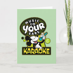 Mickey Mouse Music To Your Ears Karaoke Sign Card