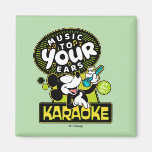 Mickey Mouse Music To Your Ears Karaoke Sign Magnet