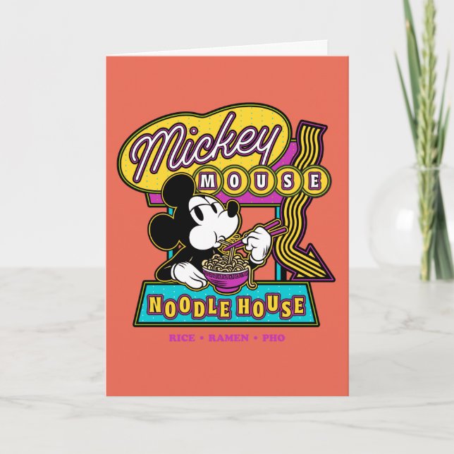 Mickey Mouse Noodle House Sign Card (Front)