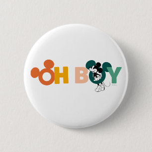 Mickey Mouse   Oh Boy 2 Inch Round Button