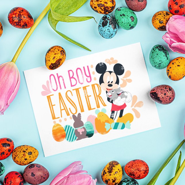 Mickey Mouse | Oh Boy, Easter Card (Card on table)