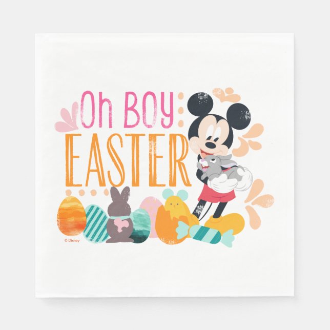 Mickey Mouse | Oh Boy, Easter Napkin (Front)
