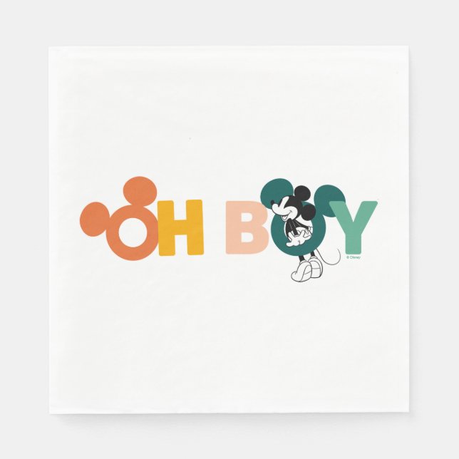 Mickey Mouse | Oh Boy Napkin (Front)