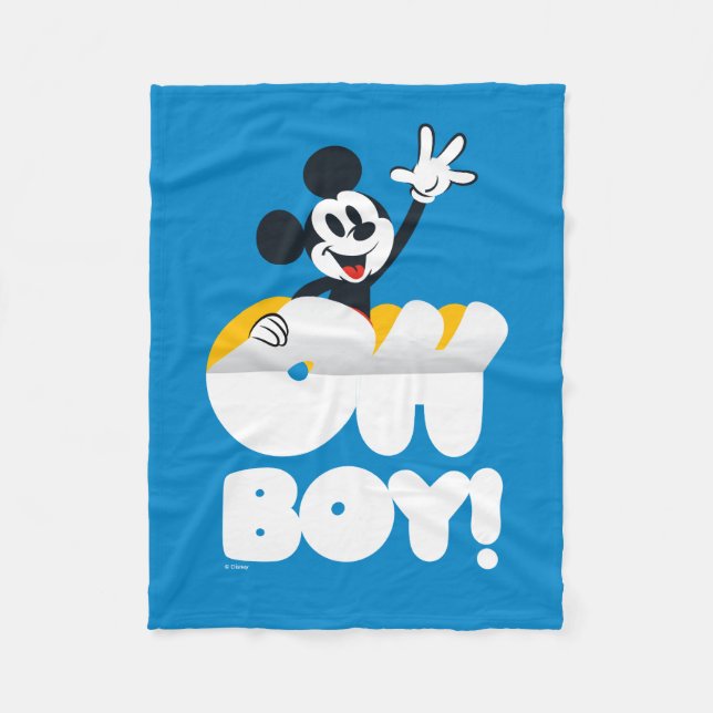 Mickey Mouse Oh Boy! Peel Away Fleece Blanket (Front)