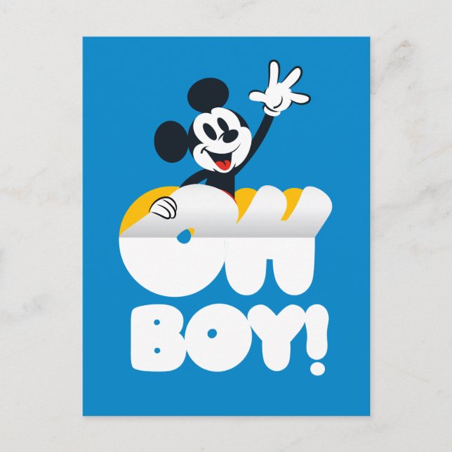 Mickey Mouse Oh Boy! Peel Away Postcard (Front)