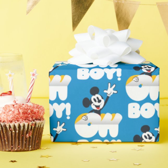 Mickey Mouse Oh Boy! Peel Away Wrapping Paper (Birthday Party)