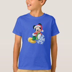 Mickey Mouse on Snowflake T-Shirt