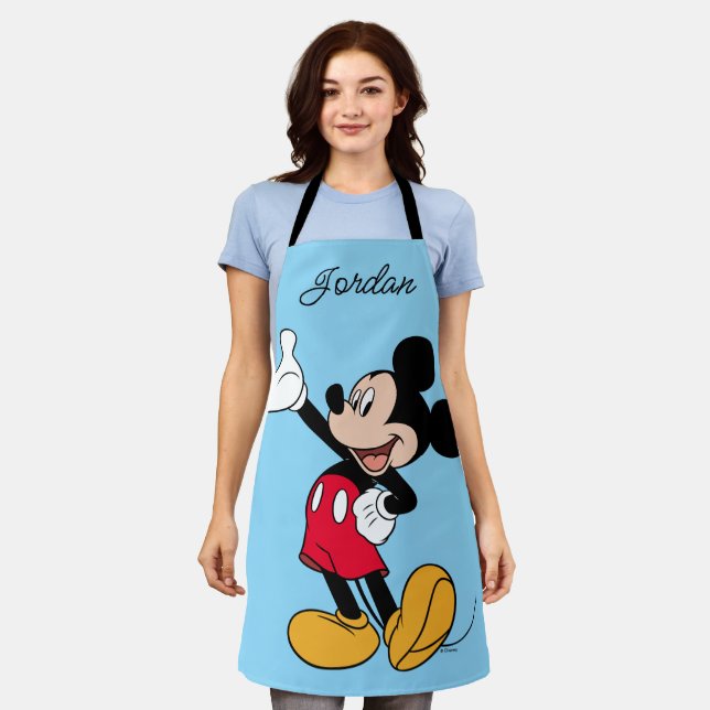 Mickey Mouse Open Hand Gesture Apron (Worn)
