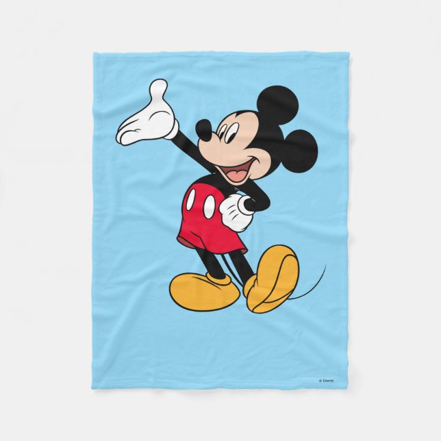 Mickey Mouse Open Hand Gesture Fleece Blanket (Front)