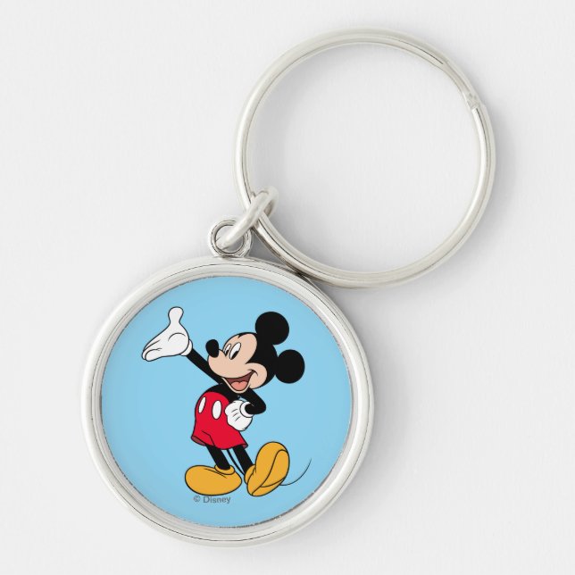 Mickey Mouse Open Hand Gesture Keychain (Front)