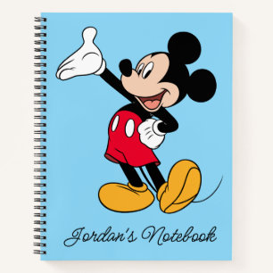 Mickey Mouse Open Hand Gesture Notebook