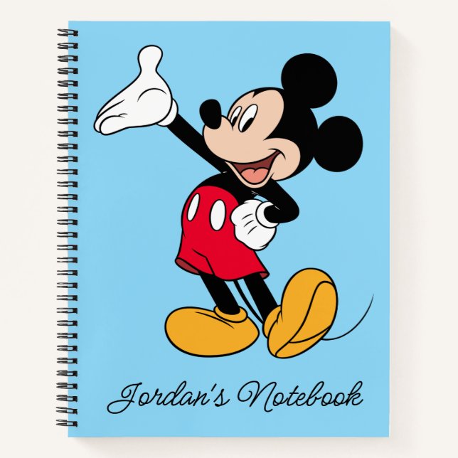 Mickey Mouse Open Hand Gesture Notebook (Front)
