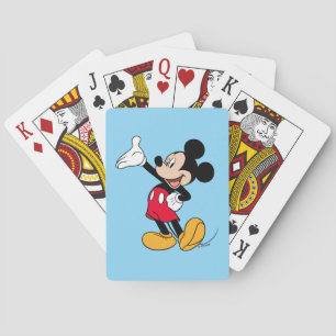 Mickey Mouse Open Hand Gesture Playing Cards