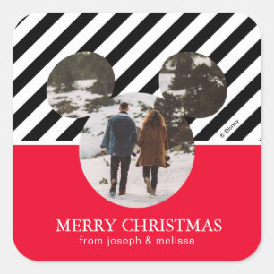 Mickey Mouse   Our First Christmas Married Square Square Sticker