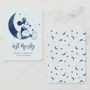 Mickey Mouse Over the Moon Baby Gift Registry Place Card