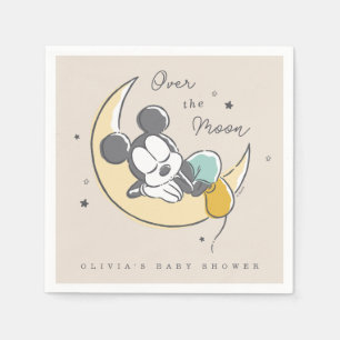 Mickey Mouse Over the Moon Baby Shower Napkin