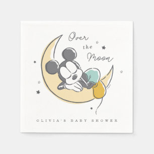 Mickey Mouse Over the Moon Baby Shower Napkin