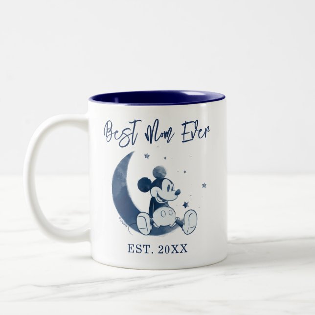 Mickey Mouse | Over the Moon - Best Mom Ever Two-Tone Coffee Mug (Left)