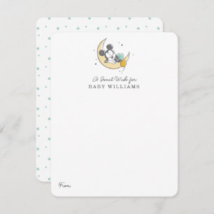 Mickey Mouse   Over the Moon - Boy Baby Shower Card