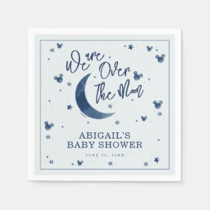 Mickey Mouse Over the Moon - Boy Baby Shower Napkin