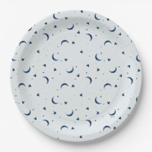 Mickey Mouse   Over the Moon - Boy Baby Shower Paper Plate