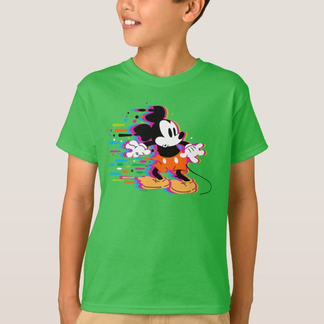 Mickey Mouse Paint Warp T-Shirt (Front)