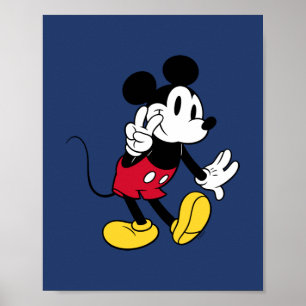 Mickey Mouse Peace Out Poster