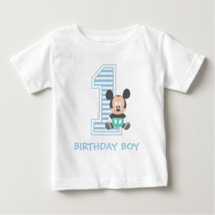 Mickey Mouse   Personalized First Birthday Boy Baby T-Shirt