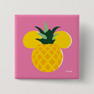 Mickey Mouse Pineapple Icon 2 Inch Square Button
