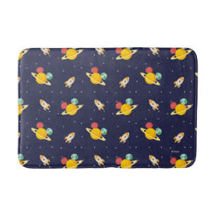 Mickey Mouse Planet Icon Pattern Bath Mat
