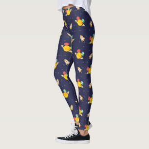 Mickey Mouse Planet Icon Pattern Leggings