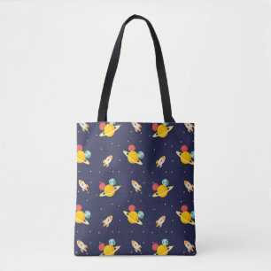 Mickey Mouse Planet Icon Pattern Tote Bag