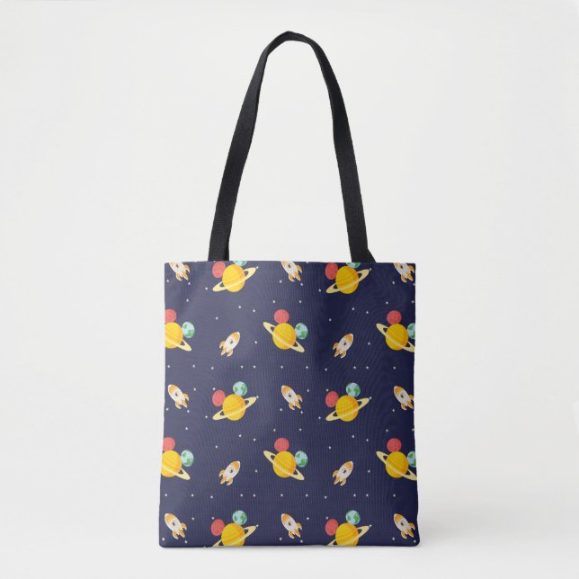 Mickey Mouse Planet Icon Pattern Tote Bag (Front)