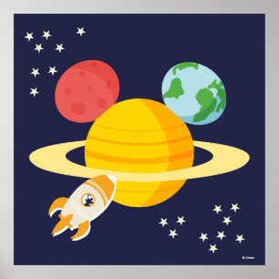 Mickey Mouse Planet Icon Poster