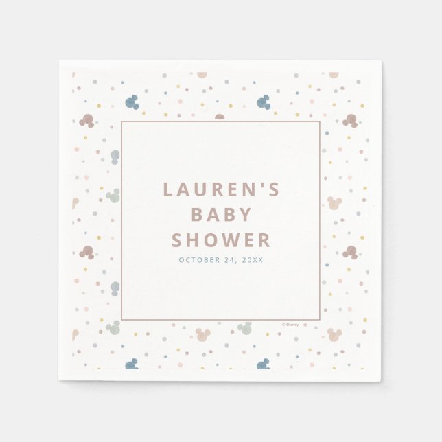 Mickey Mouse Polka Dot Baby Shower Napkin (Front)