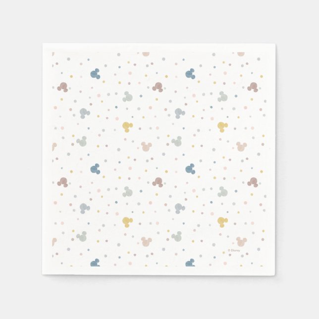 Mickey Mouse Polka Dot Baby Shower Napkin (Front)