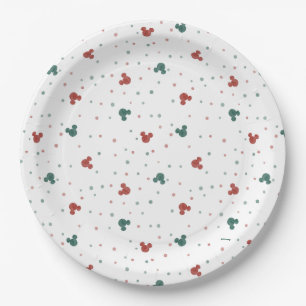 Mickey Mouse Polka Dot Christmas Paper Plate