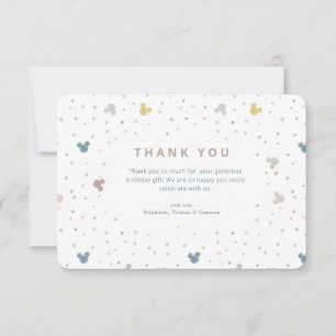 Mickey Mouse Polka Dot Watercolor Thank You