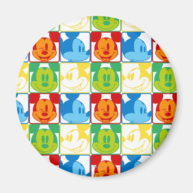 Mickey Mouse | Pop Art Pattern Magnet (Front)
