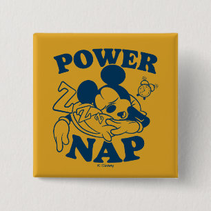 Mickey Mouse Power Nap 2 Inch Square Button