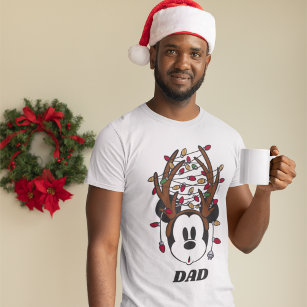 Mickey Mouse   Reindeer Antlers & Lights T-Shirt