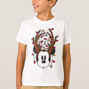 Mickey Mouse   Reindeer Antlers & Lights T-Shirt