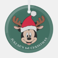 Mickey Mouse Reindeer Ears | Baby's 1st Christmas