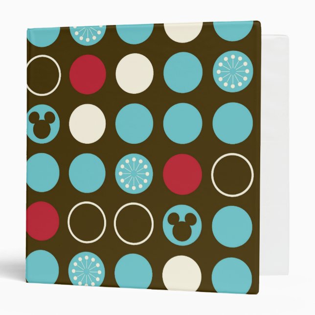 Mickey Mouse | Retro Polka Dot Pattern Binder (Front/Inside)
