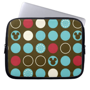 Mickey Mouse   Retro Polka Dot Pattern Laptop Sleeve
