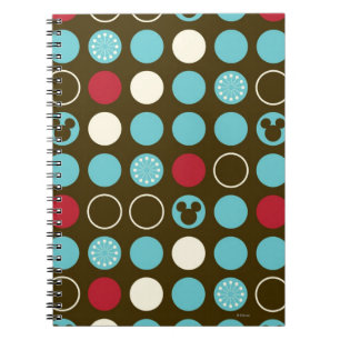 Mickey Mouse   Retro Polka Dot Pattern Notebook