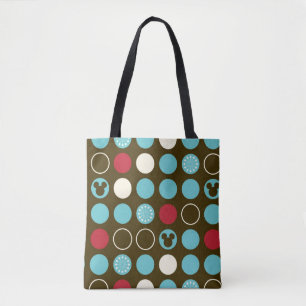 Mickey Mouse   Retro Polka Dot Pattern Tote Bag