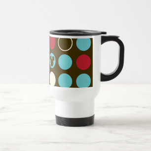 Mickey Mouse   Retro Polka Dot Pattern Travel Mug