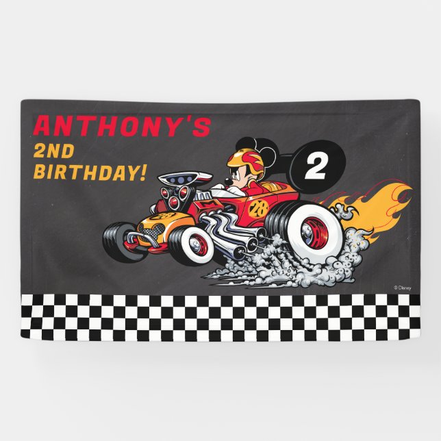Mickey Mouse Roadster Racers Birthday Banner (Horizontal)